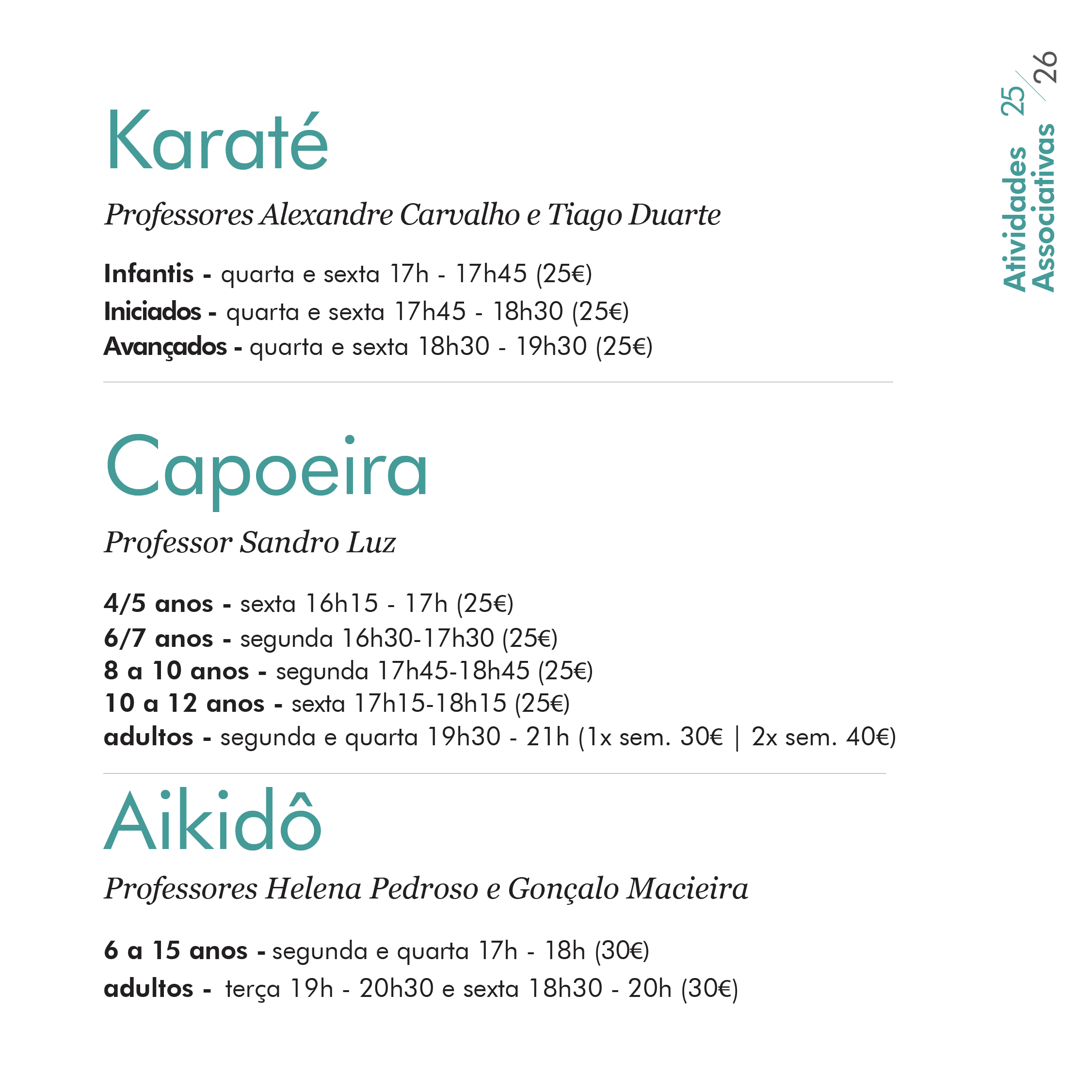 atividades associativas 24 25 09